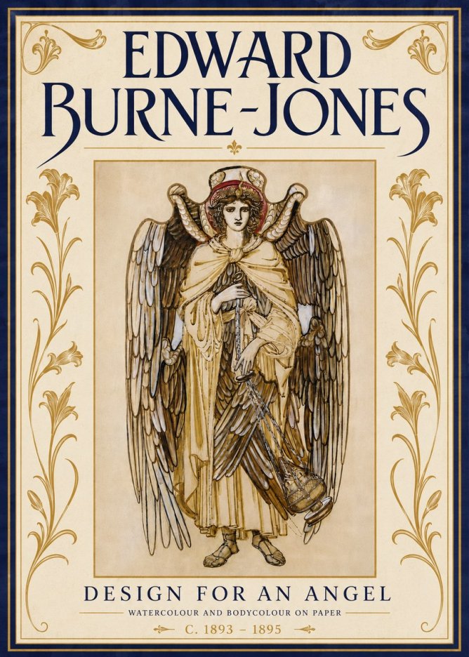 Edward Burne-Jones Design for an Angel No6 - Plakát