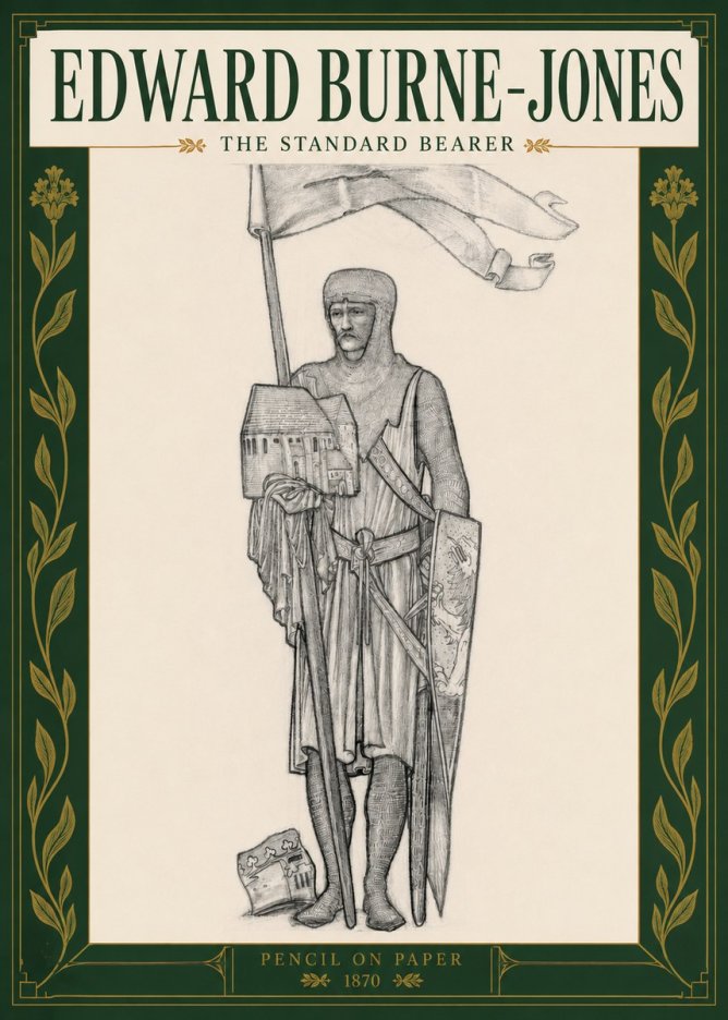 Edward Burne-Jones The Standard Bearer No3 - Plakát