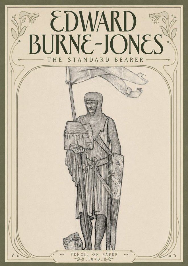 Edward Burne-Jones The Standard Bearer No4 - Plakát