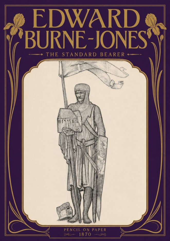 Edward Burne-Jones The Standard Bearer No5 - Plakát