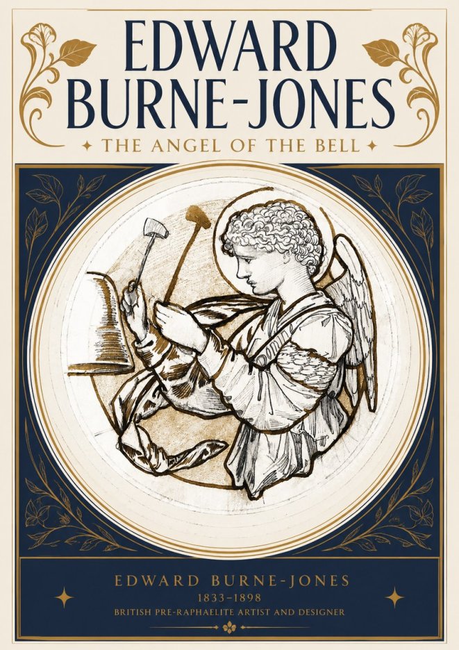 Edward Burne-Jones The Angel of the Bell No3 - Plakát