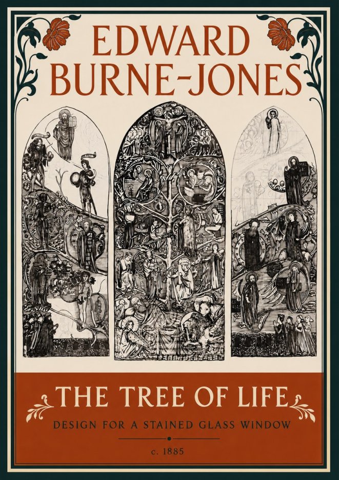 Edward Burne-Jones The Tree of Life No4 - Plakát