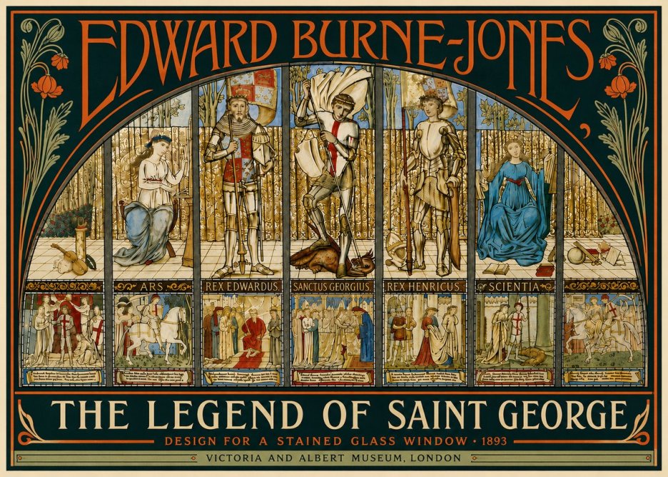 Edward Burne-Jones The Legend of Saint George No5 - Plakát