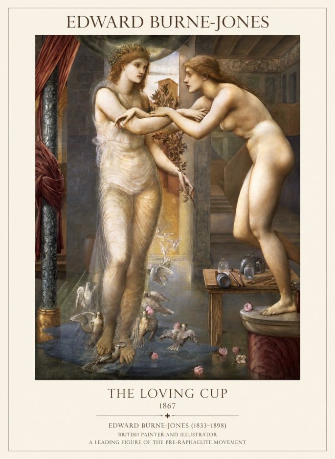 Edward Burne-Jones The Loving Cup No1 - Plakát