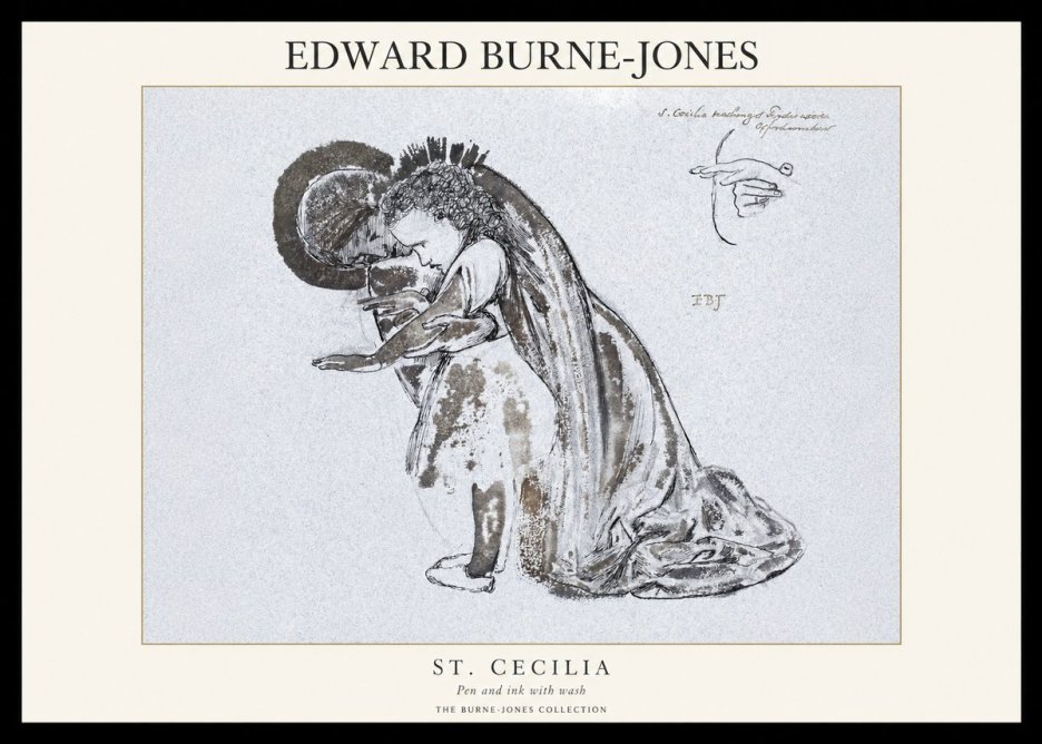 Edward Burne-Jones St. Cecilia No1 - Plakát