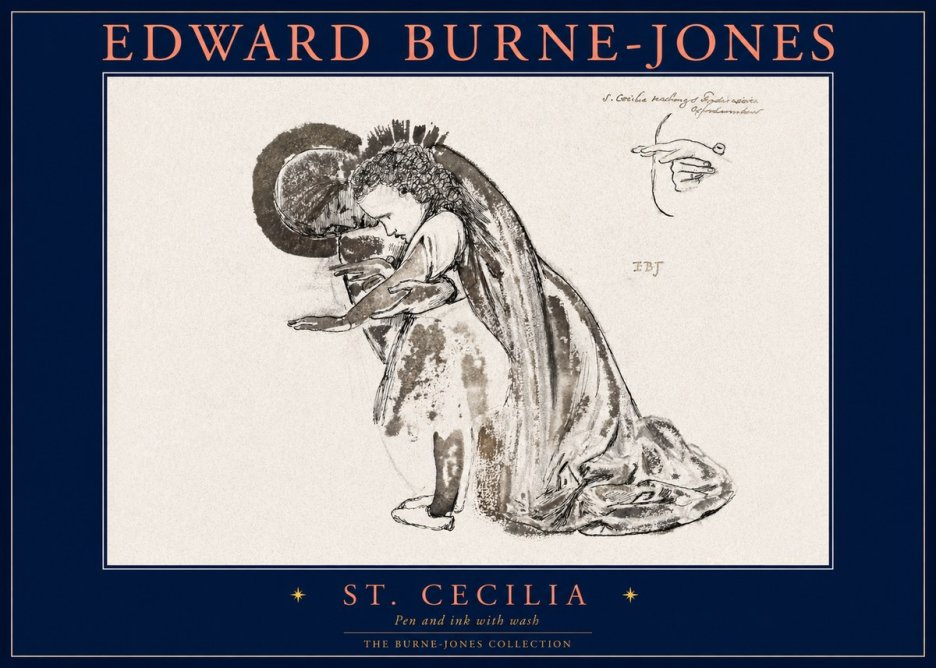 Edward Burne-Jones St. Cecilia No2 - Plakát