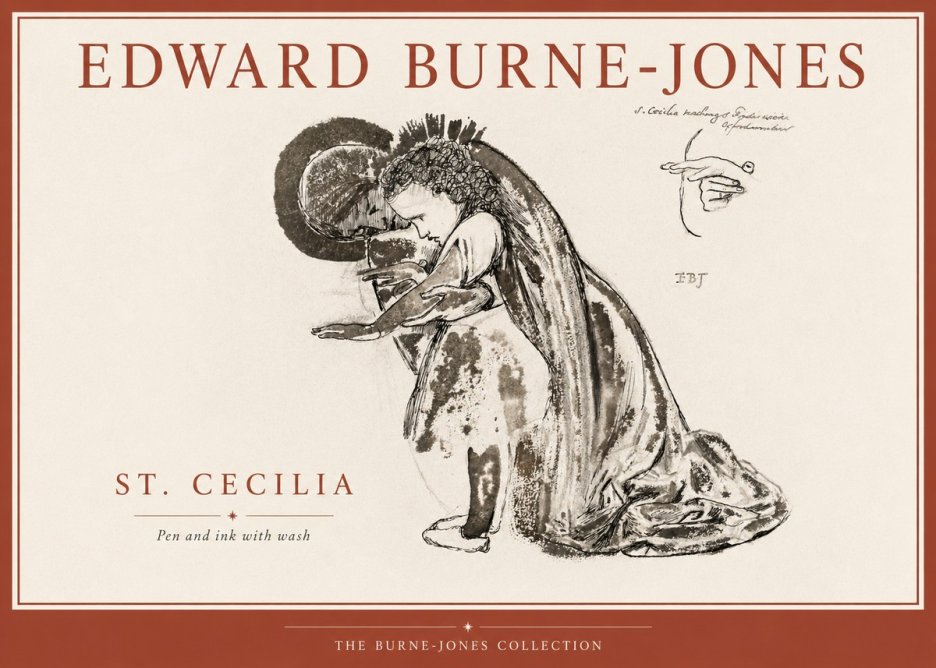 Edward Burne-Jones St. Cecilia No4 - Plakát