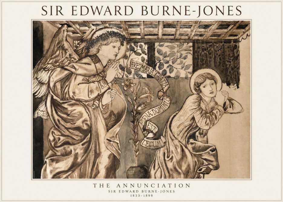 Edward Burne-Jones The Annunciation II No1 - Plakát