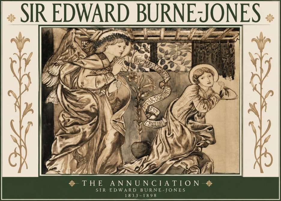 Edward Burne-Jones The Annunciation II No3 - Plakát