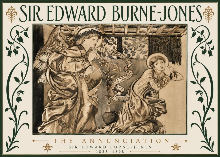 Edward Burne-Jones The Annunciation II No6 - Plakát