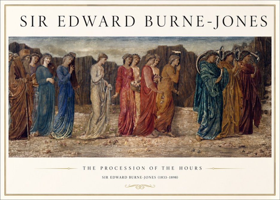 Edward Burne-Jones The Procession of the Hours No1 - Plakát