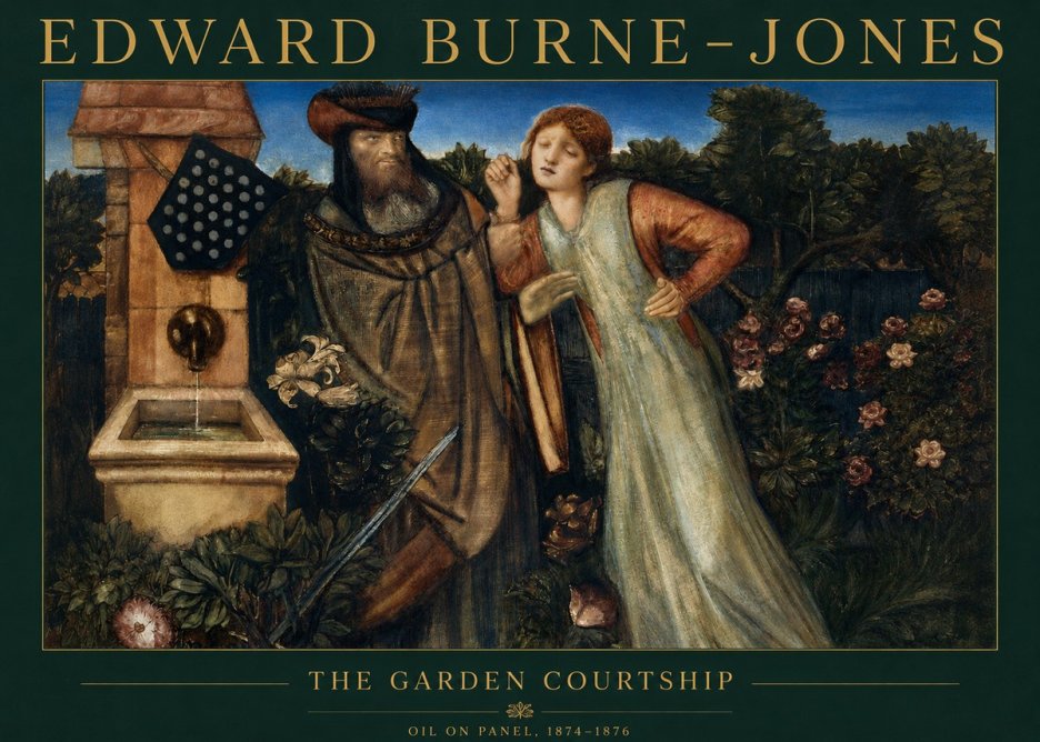 Edward Burne-Jones The Garden Courtship No2 - Plakát