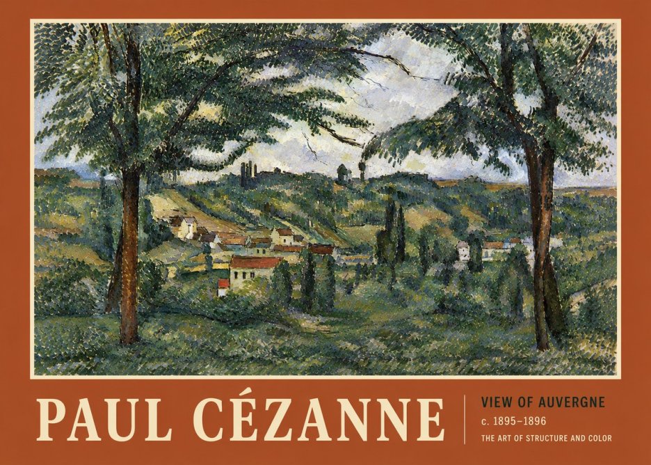 Paul Cézanne View of Auvergne No5 - Plakát