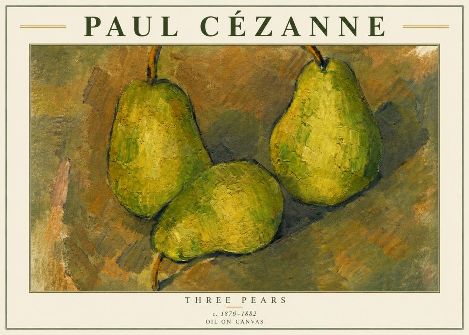 Paul Cézanne Three Pears No3 - Plakát