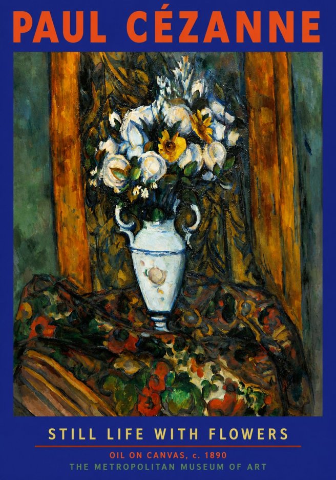 Paul Cézanne Still Life with Flowers No2 - Plakát