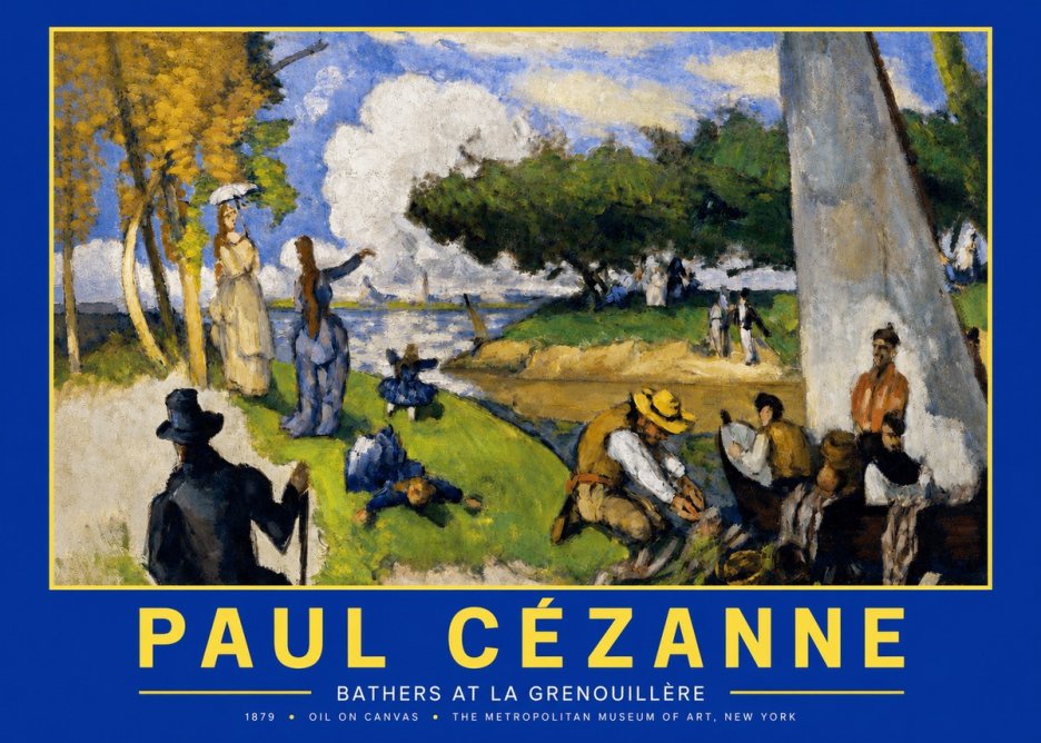 Paul Cézanne Bathers at La Grenouillère No2 - Plakát