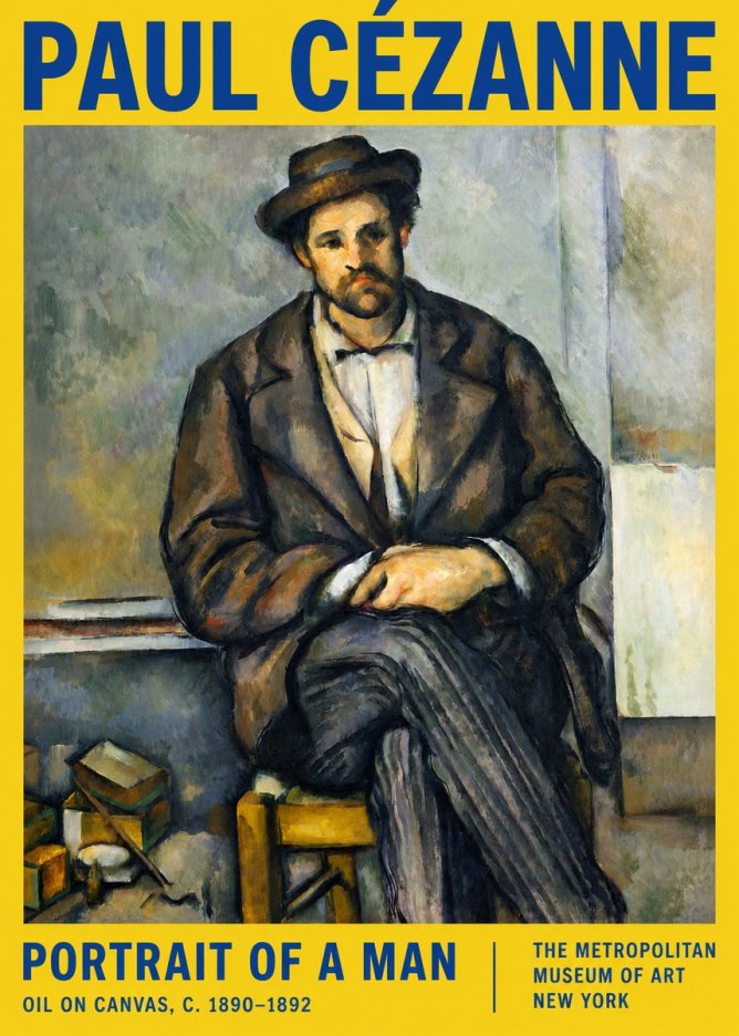 Paul Cézanne Portrait of a Man III No2 - Plakát