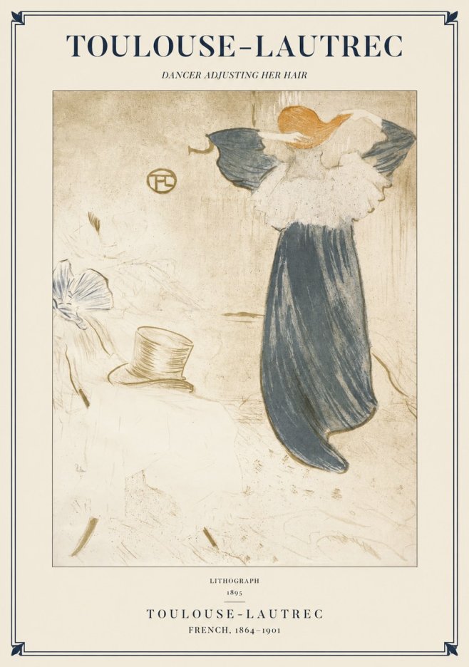 Toulouse-Lautrec Dancer Adjusting Her Hair No1 - Plakát