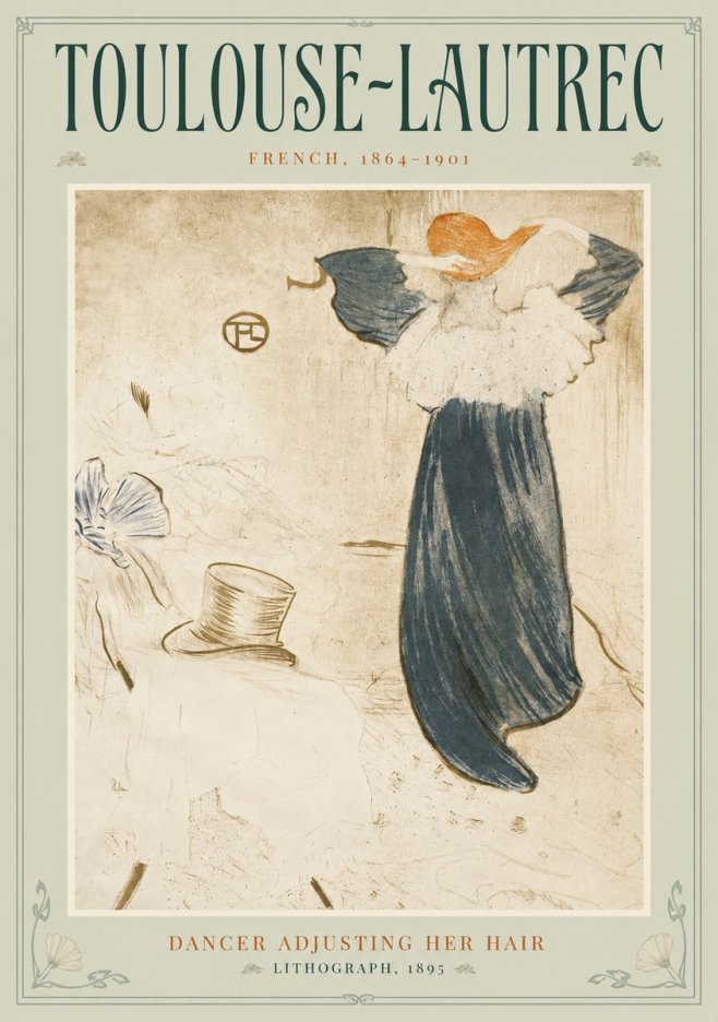 Toulouse-Lautrec Dancer Adjusting Her Hair No3 - Plakát