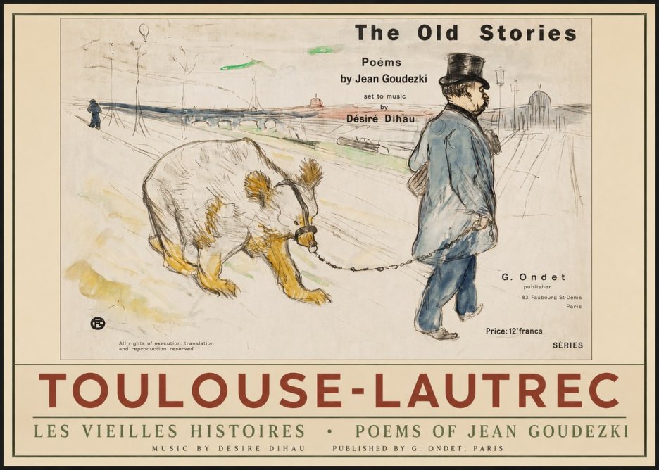 Toulouse-Lautrec Les Vieilles Histoires II No2 - Plakát