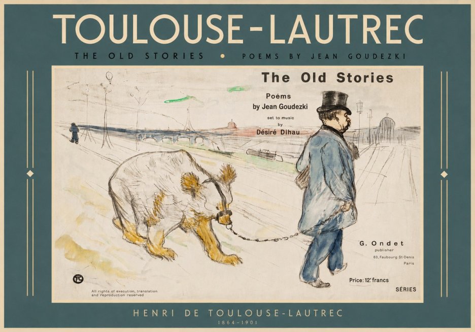 Toulouse-Lautrec Les Vieilles Histoires II No3 - Plakát