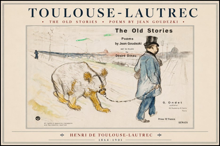 Toulouse-Lautrec Les Vieilles Histoires II No4 - Plakát