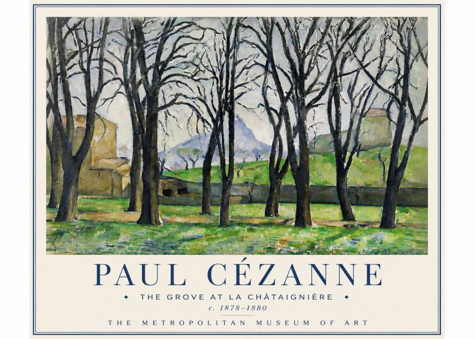 Paul Cézanne The Grove at La Châtaignière No3 - Plakát