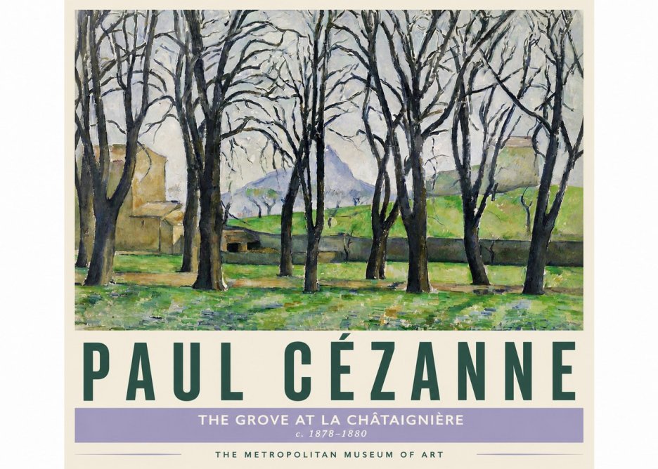 Paul Cézanne The Grove at La Châtaignière No4 - Plakát