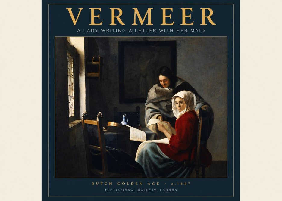 Vermeer A Lady Writing a Letter with Her Maid I No2 - Plakát