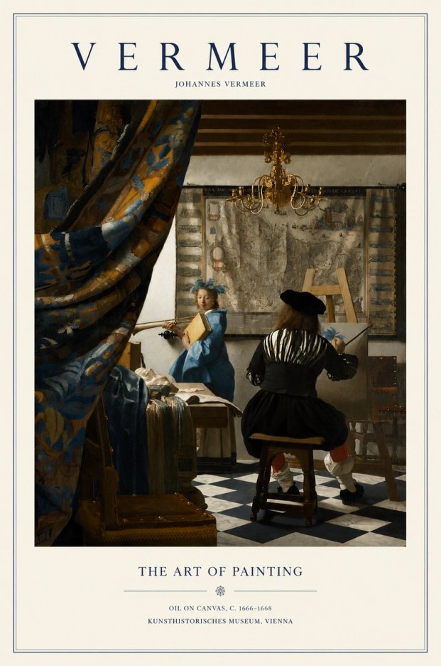 Vermeer The Art of Painting No1 - Plakát