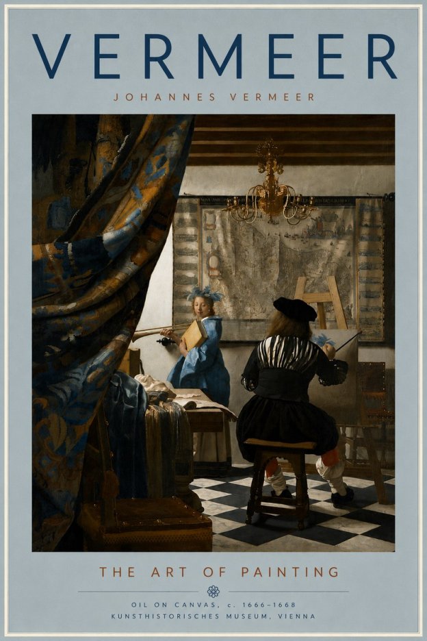 Vermeer The Art of Painting No5 - Plakát