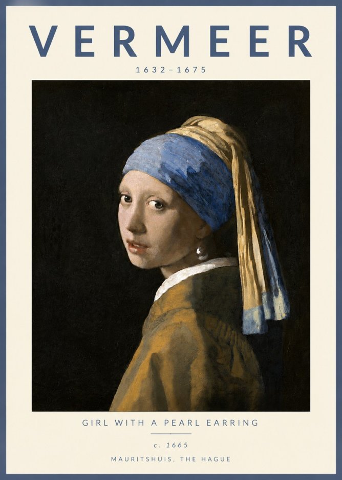 Vermeer Girl with a Pearl Earring II No6 - Plakát