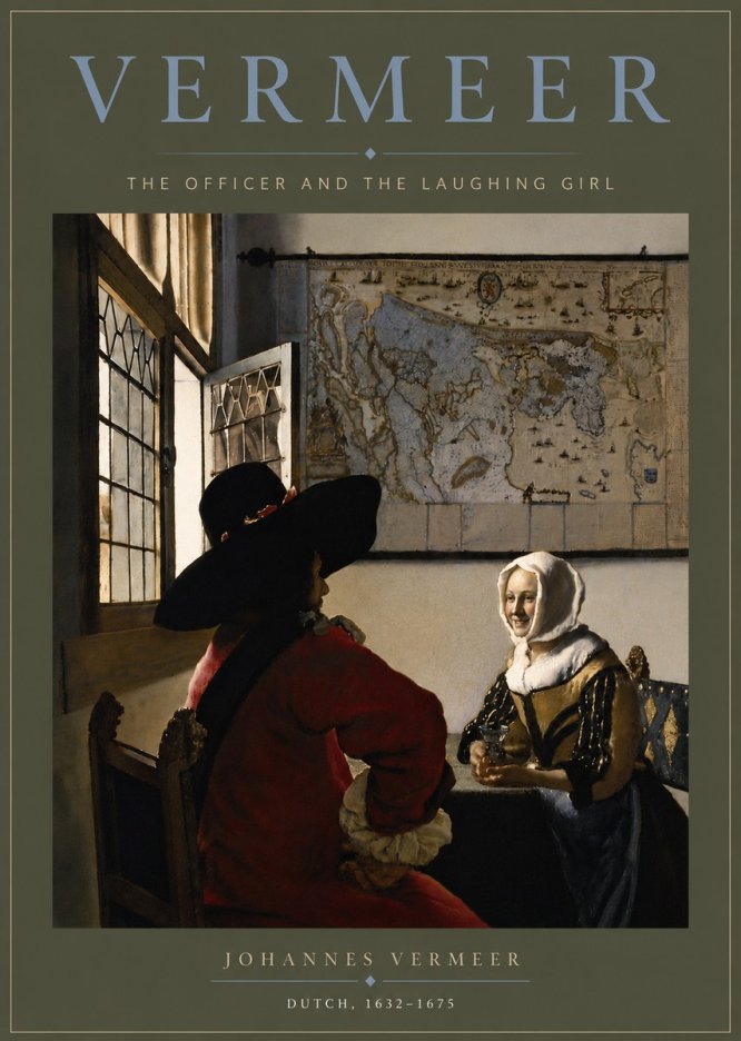 Vermeer The Officer and the Laughing Girl No6 - Plakát