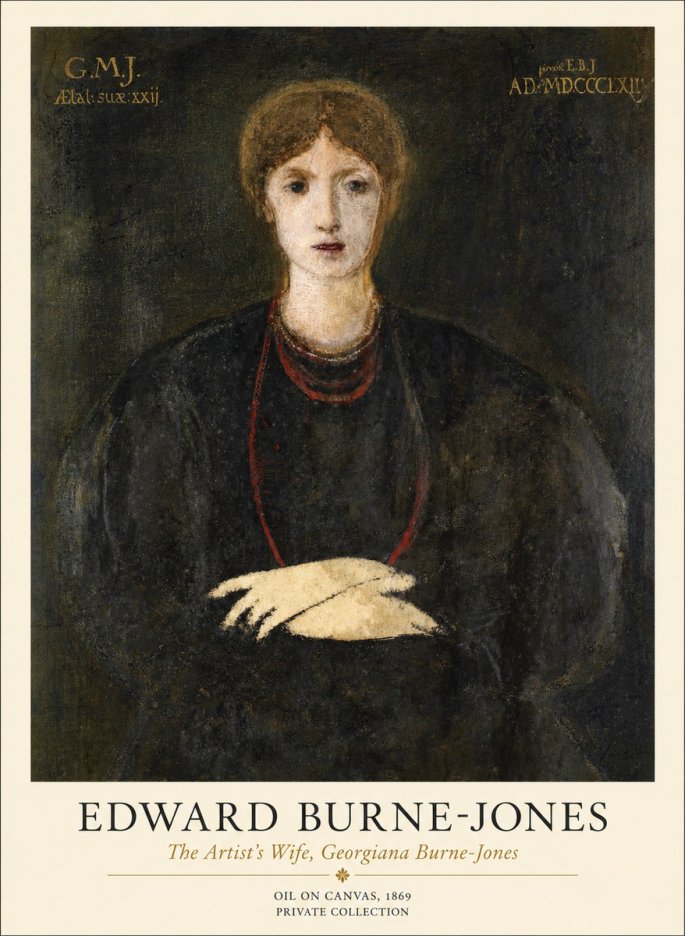 Edward Burne-Jones The Artist's Wife, Georgiana Burne-jones No1 - Plakát