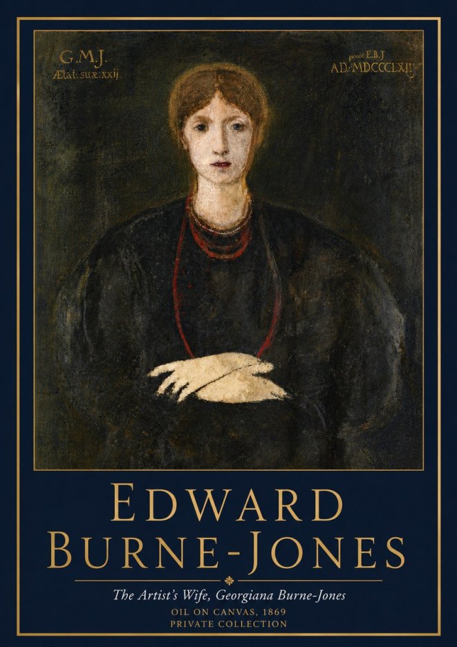 Edward Burne-Jones The Artist's Wife, Georgiana Burne-jones No5 - Plakát