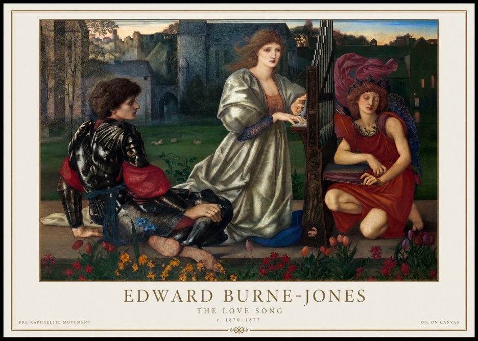 Edward Burne-Jones The Love Song No1 - Plakát