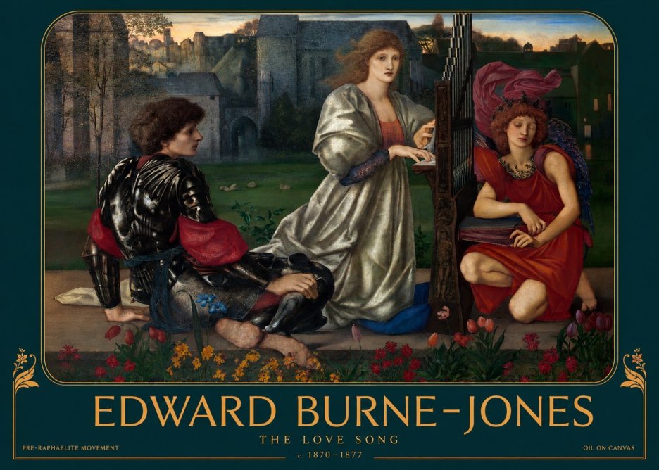 Edward Burne-Jones The Love Song No2 - Plakát