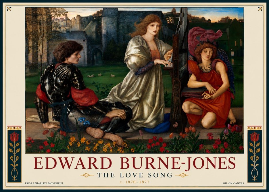 Edward Burne-Jones The Love Song No4 - Plakát