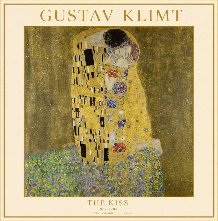 Klimt The Kiss No1 - Plakát