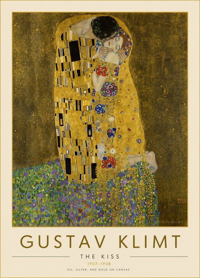 Klimt The Kiss No2 - Plakát