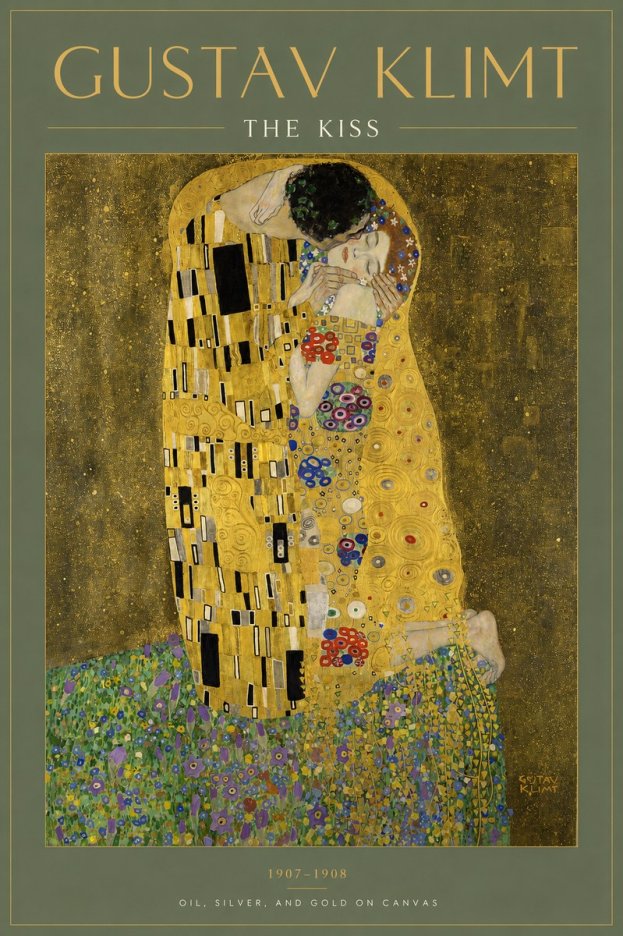 Klimt The Kiss No4 - Plakát