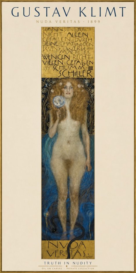 Klimt Nuda Veritas No3 - Plakát