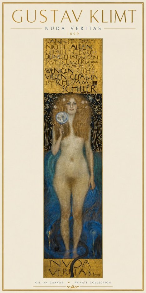 Klimt Nuda Veritas No5 - Plakát