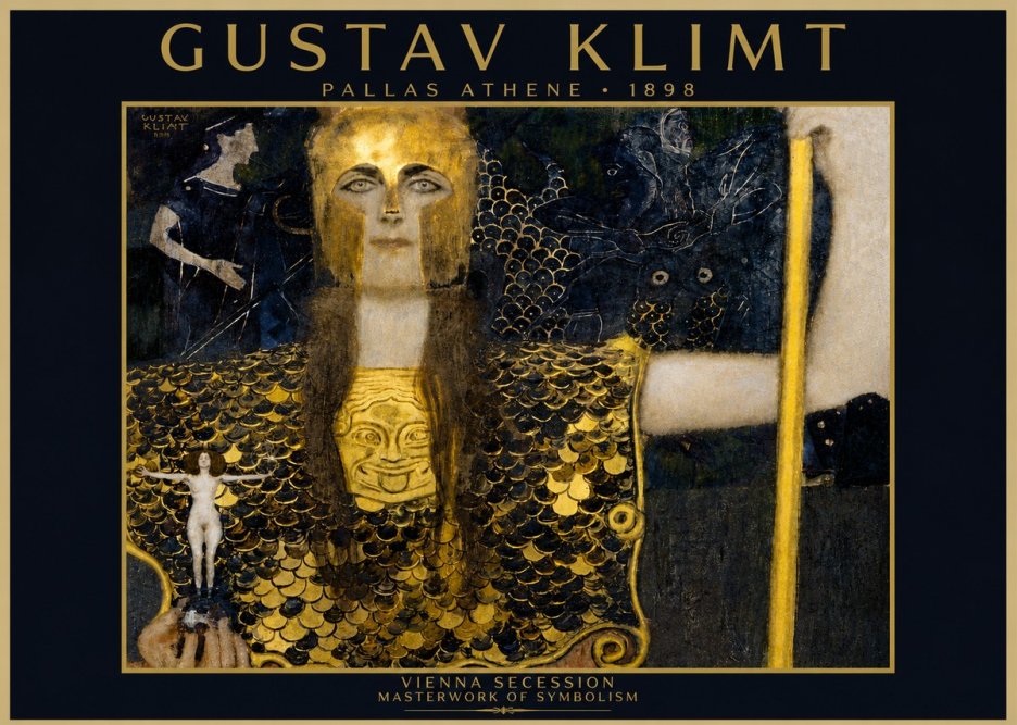Klimt Pallas Athene No4 - Plakát