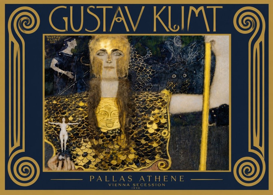 Klimt Pallas Athene No5 - Plakát