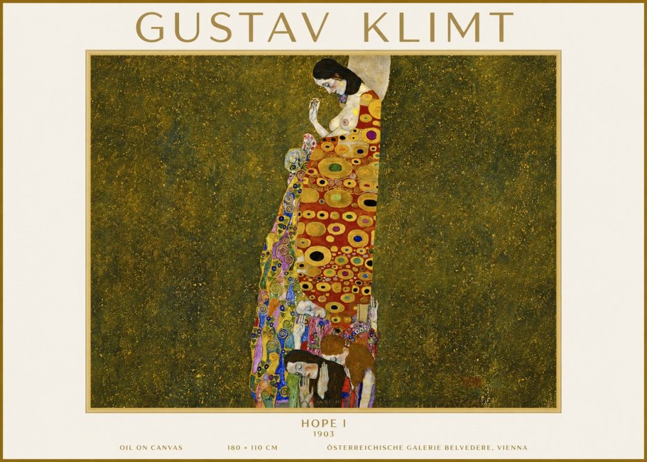 Klimt Hope I No4 - Plakát