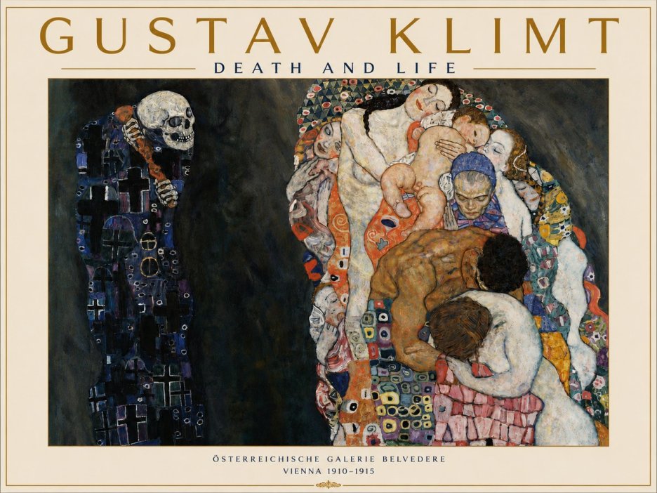Klimt Death and Life No4 - Plakát