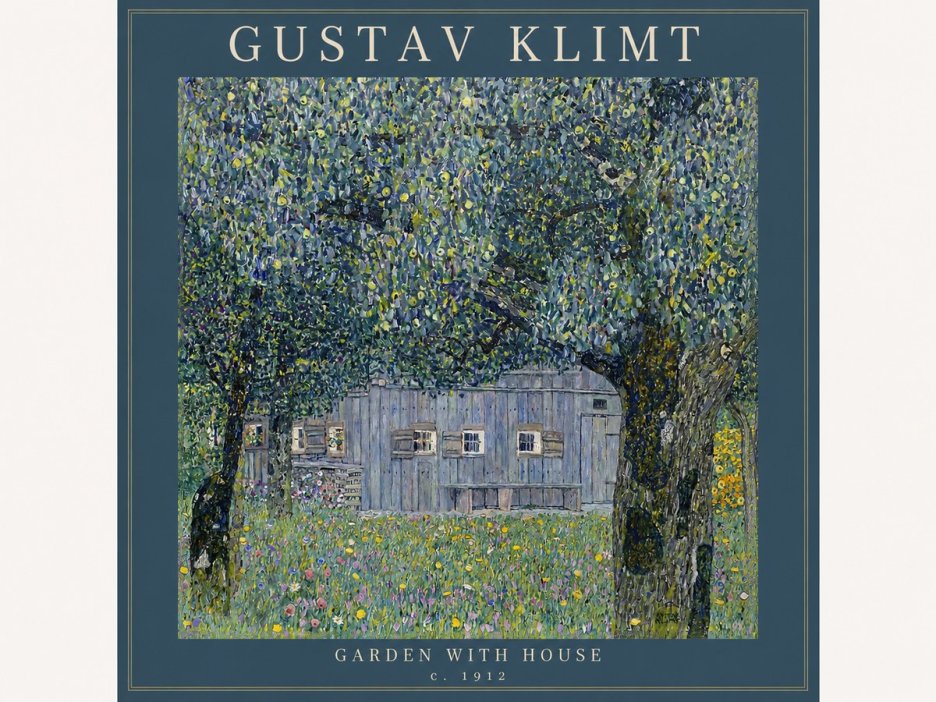 Klimt Garden with House No2 - Plakát