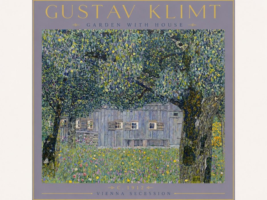Klimt Garden with House No4 - Plakát