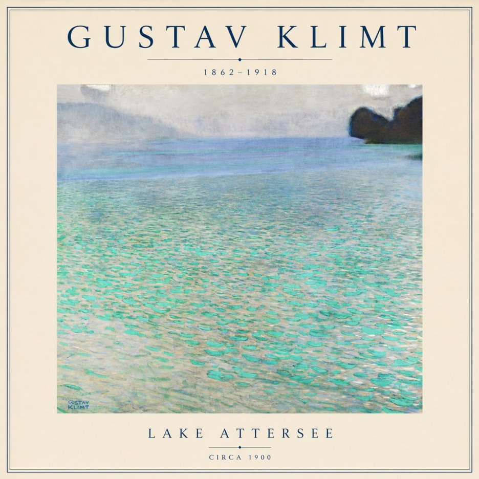 Klimt Lake Attersee No5 - Plakát